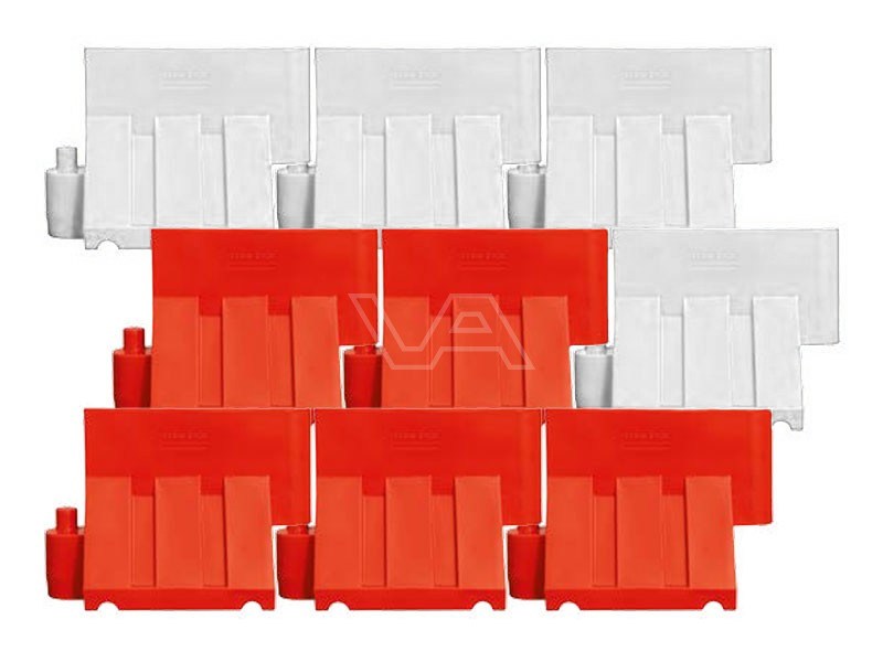 Barrier kunststof rood-wit set 9 stuks