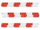 Barrier kunststof rood-wit set 18 stuks