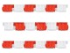 Barrier kunststof rood-wit set 18 stuks