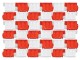 Barrier kunststof rood-wit set 36 stuks