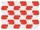 Barrier kunststof rood-wit set 36 stuks