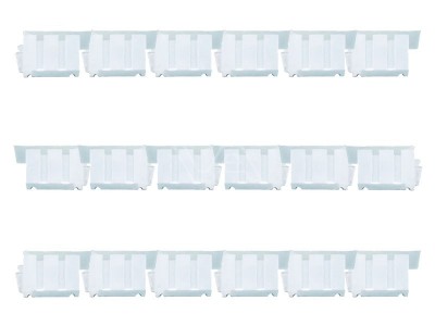 Barrier kunststof wit set 18 stuks