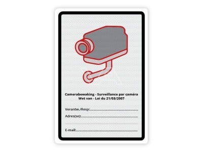 Verkeersbord Camerabewaking België CB05 40 x 60 cm