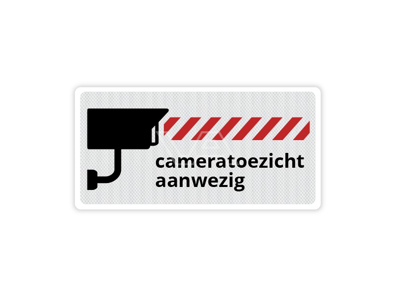 Verkeersbord Cameratoezicht CB12 40 x 20 cm