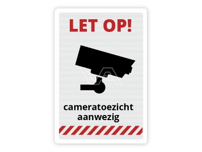 Verkeersbord Cameratoezicht CB02 40 x 60 cm