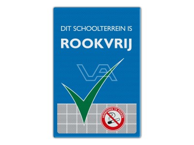 Verkeersbord RV02 - Dit Schoolterrein is Rookvrij + verbodsbord