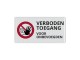 Verkeersbord Verboden Toegang VT01 40 x 20 cm