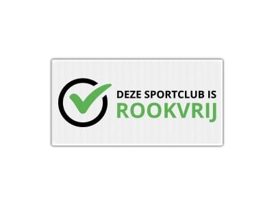 Verkeersbord RV10 - Deze Sportclub is Rookvrij 40 x 20