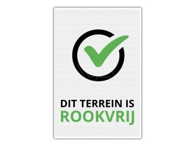 Verkeersbord RV06 - Dit Terrein is Rookvrij 40 x 60
