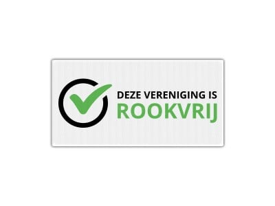 Verkeersbord RV08 - Deze Vereniging is Rookvrij 40 x 20