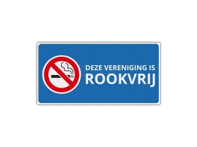 Verkeersbord RV14 - Deze Vereniging is Rookvrij 40 x 20