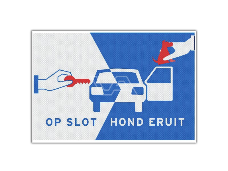 Verkeersbord Op Slot, Hond Eruit