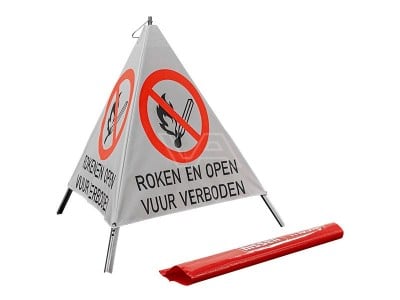 Vouwdriehoek 70 cm Roken en Open Vuur verboden