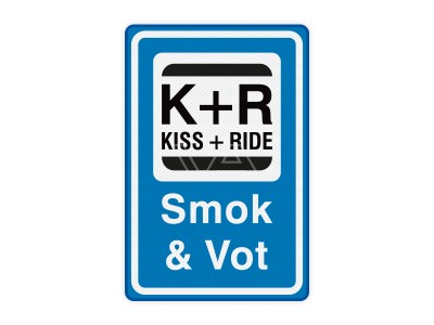 Kiss and Ride verkeersbord KR04 – Smok & Vot 40 x 60 cm