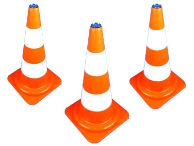 Verkeerskegels voor laserscanning | 3 stuks 