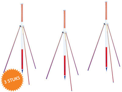 Jalonstokken met statief | 3 stuks 