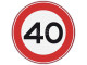 Verkeersbord RVV A01-40 - Maximumsnelheid 40 km