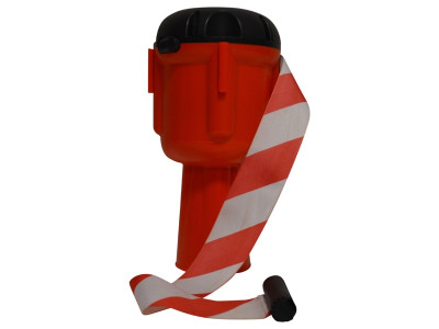 Kegeladapter met lint rood-wit 12 meter