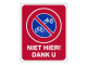 Parkeerbord IB02 - (Brom-)fietsen niet hier - bord dor lak 20 x 25