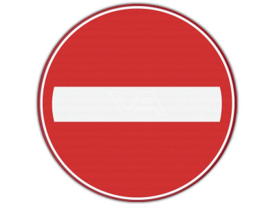 Verkeersbord RVV C02 - Geslotenverklaring voor deze richting