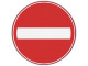 Verkeersbord RVV C02 - Geslotenverklaring voor deze richting