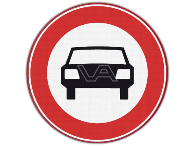 Verkeersbord RVV C06 - Verboden voor auto's