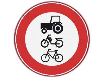 Verkeersbord RVV C09 - Verboden voor langzaamverkeer