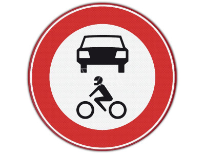Verkeersbord RVV C12 - Verboden voor motorvoertuigen