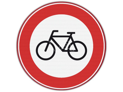 Verkeersbord RVV C14 - Verboden voor fietsers