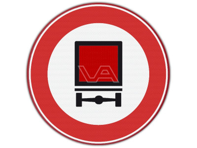 Verkeersbord RVV C22 - Verboden voor gevaarlijke stoffen