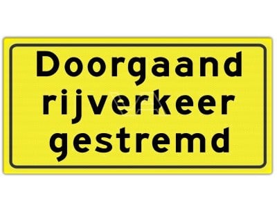 Omleidingsbord Doorgaand Rijverkeer Gestremd