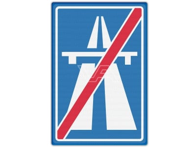 Verkeersbord RVV G02 - Einde autosnelweg