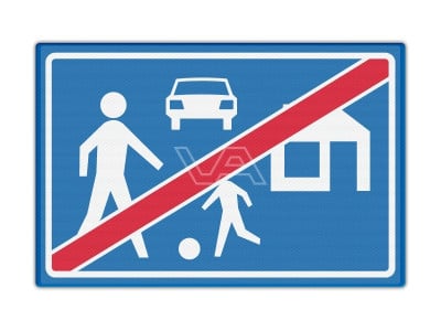 Verkeersbord RVV G06 - Einde erf