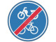 Verkeersbord RVV G12b - Einde (brom-)fietspad