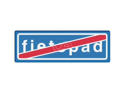 Verkeersbord RVV G14 - Einde onverplicht fietspad