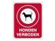 Informatiebord IB03 - Honden verboden - bord dor lak 20 x 25