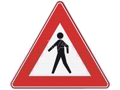 Verkeersbord RVV J23 - Voetgangers
