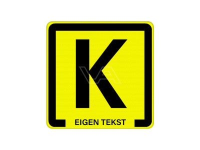 Kabelbord 40 x 40 cm geel klasse 2 