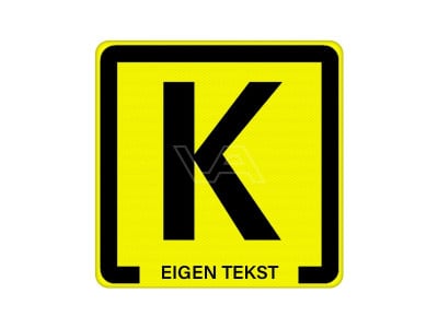 Kabelbord 60 x 60 cm geel klasse 2 