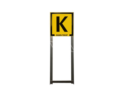 Kabelbordportaal vlak 40 x 40 cm geel vol lak