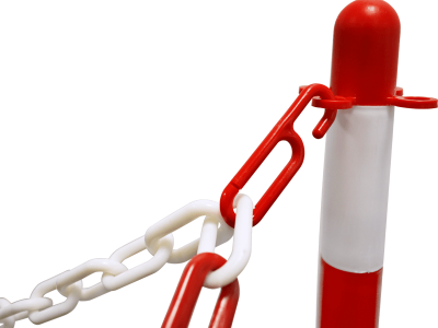 Kettinghouder/haak kunststof ROOD | 25 stuks