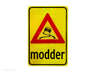 Modderbord aluminium 40 x 60 cm geel