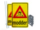 Modderbord aluminium 40 x 60 cm geel met buispaal | 2 sets