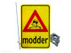 Modderbord aluminium 40 x 60 cm geel met buispaal