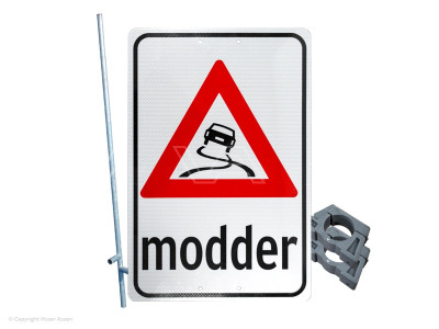 Modderbord kunststof 40 x 60 cm wit met buispaal