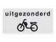 Onderbord RVV OB53 - Uitgezonderd bromfietsers