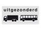 Onderbord RVV OB63 - Uitgezonderd vrachtwagens en bussen