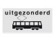 Onderbord RVV OB64 - Uitgezonderd trams