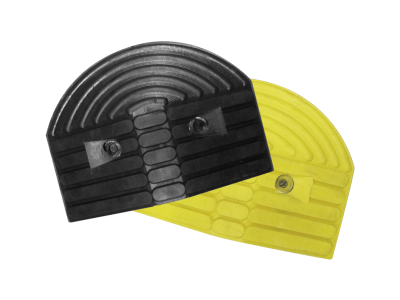 Verkeersdrempel 55mm < 10 km/h eindstuk geel/zwart