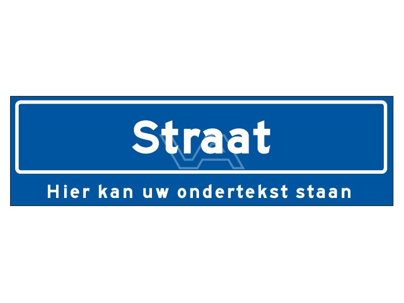 Straatnaambord N03 hoog met of zonder ondertekst